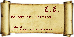 Bajnóczi Bettina névjegykártya