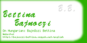 bettina bajnoczi business card