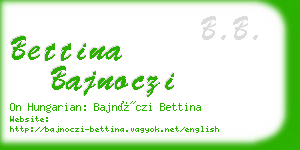 bettina bajnoczi business card